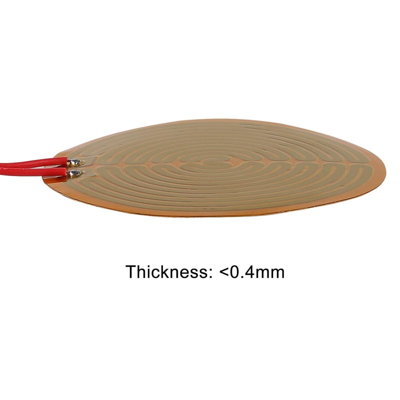 XIITIA 15pcs 70mmx70mm Film Heater Plate Adhesive Pad, PI Heating Elements Film 12V 13W Strip Heater Adhesive Polyimide Heater Plate (12V 13W 70mmx70mm) - Image 4